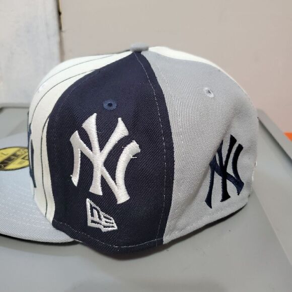 New York Yankees New Era Logo Pinwheel Multicolor 59FIFTY Sz 7 1/4 Fitted - Picture 6 of 13